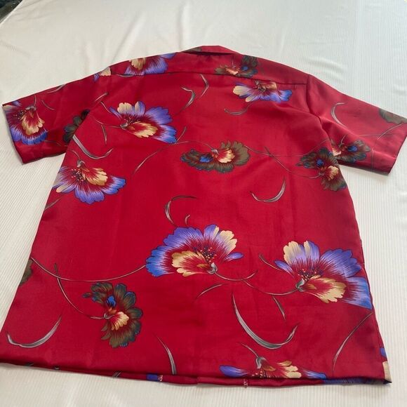 Nani Of Hawaii VTG Red Button Up Shirt Size Small - Picture 4 of 5